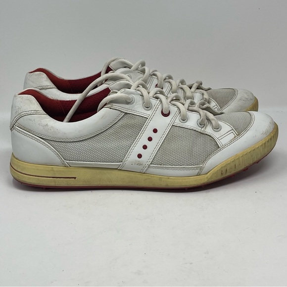 Ecco Street Premiere Golf Shoes Mens 11 - 11.5 EU 45 White Red Leather Spikeless main image 9